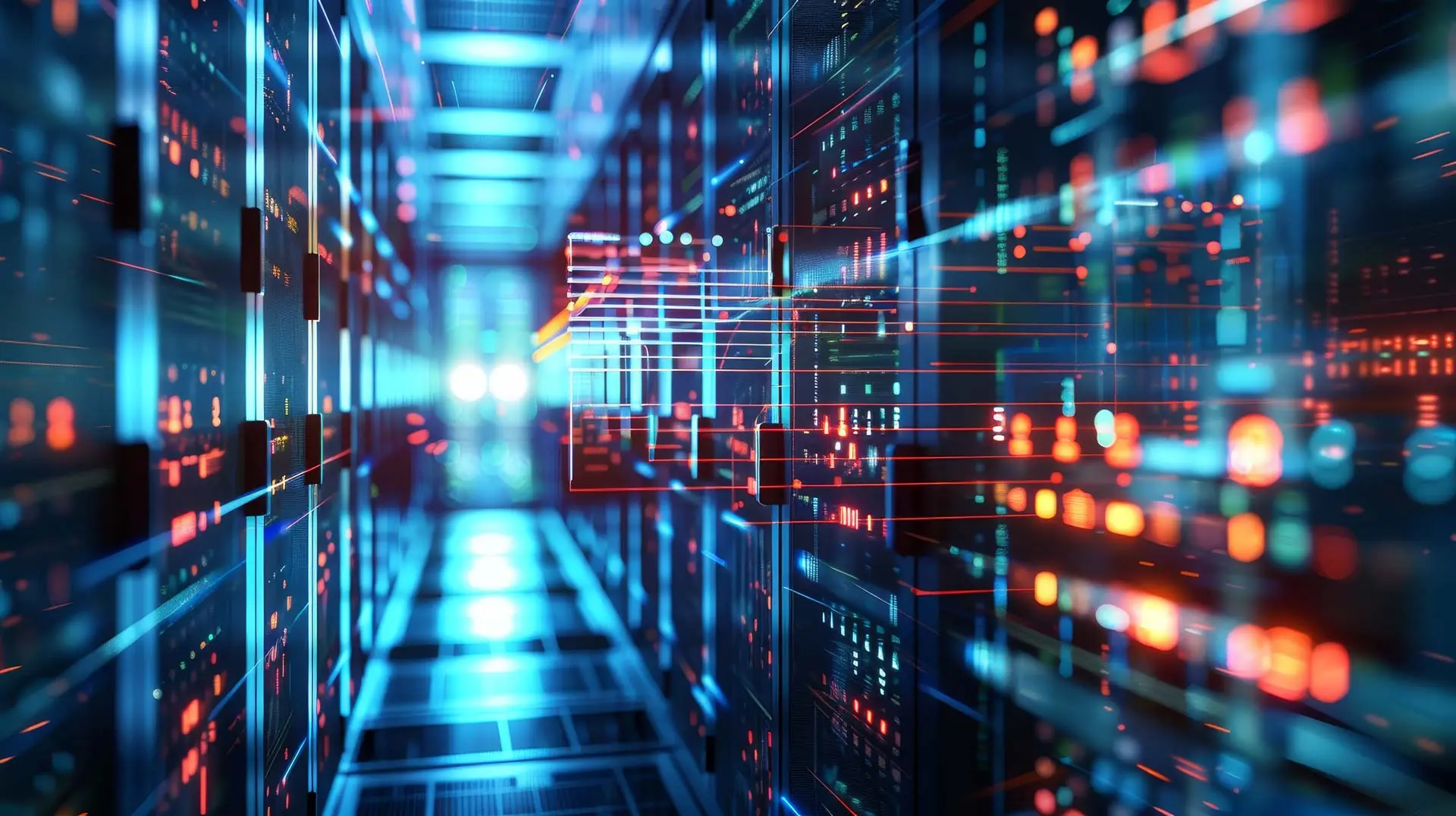 Bild: Ein digitalisierter Serverraum